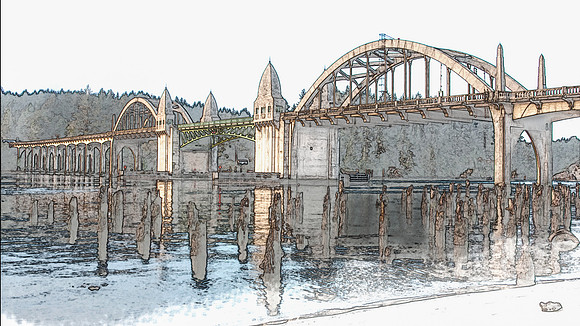 Siuslaw Bridge Sketch